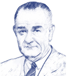 Illustration of President Lyndon B. Johnson