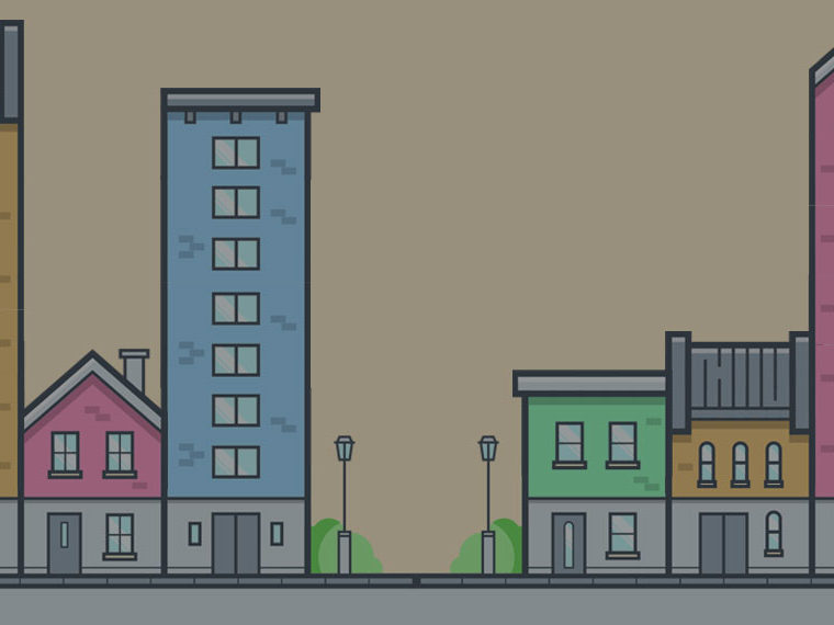 Illustration of buildings