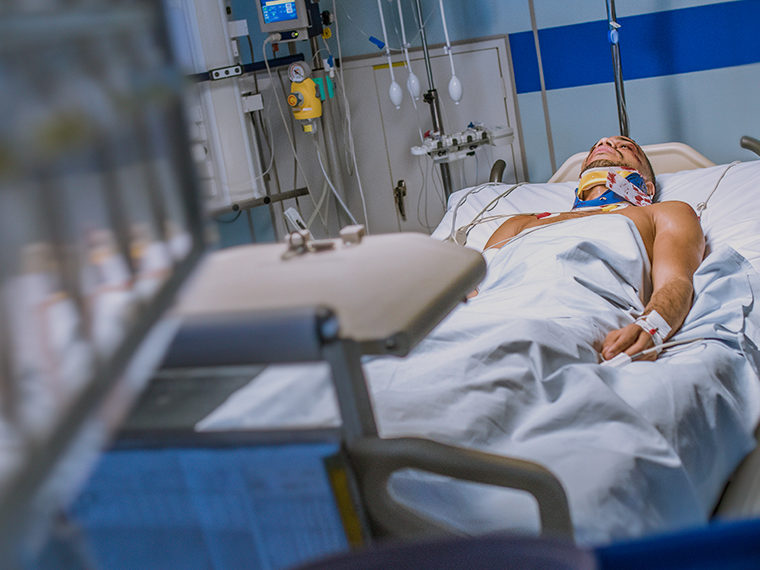 Person in an ICU