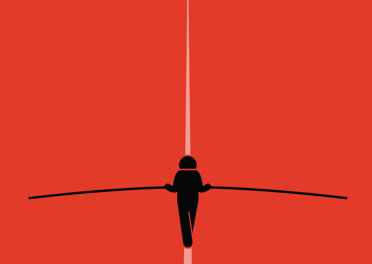 Illustration of a tightrope walker