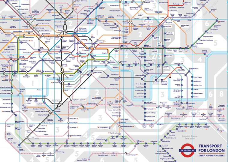 Map of the London Tube system